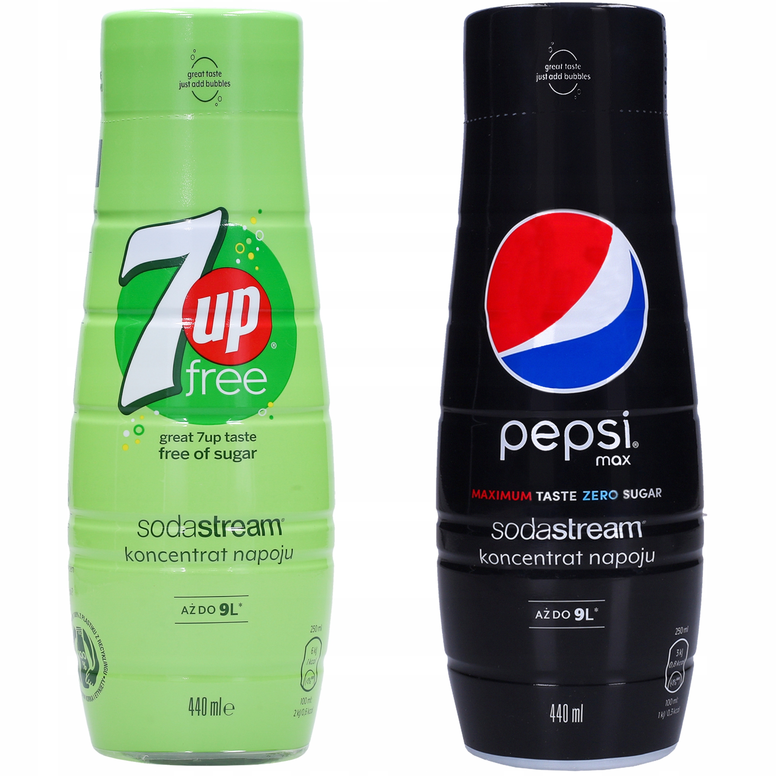 Sirupy Sodastream 7up a koncentrát Pepsi Max 440 ml, 2 kusy
